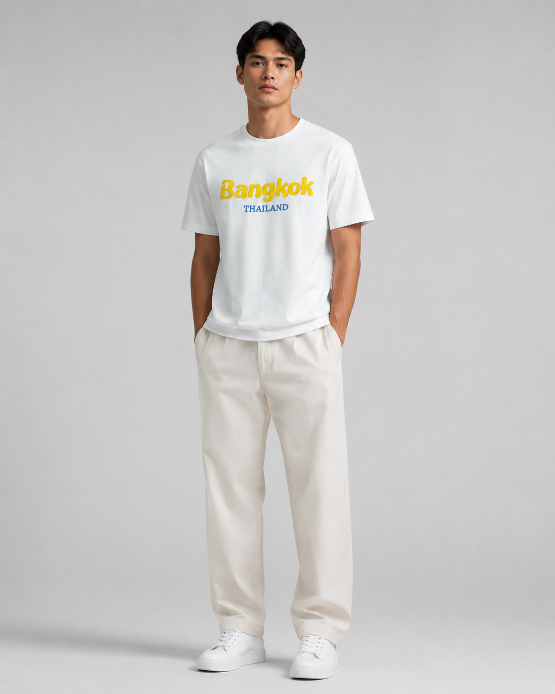Naminal Graphic Casual T-Shirt (Oversize) - White