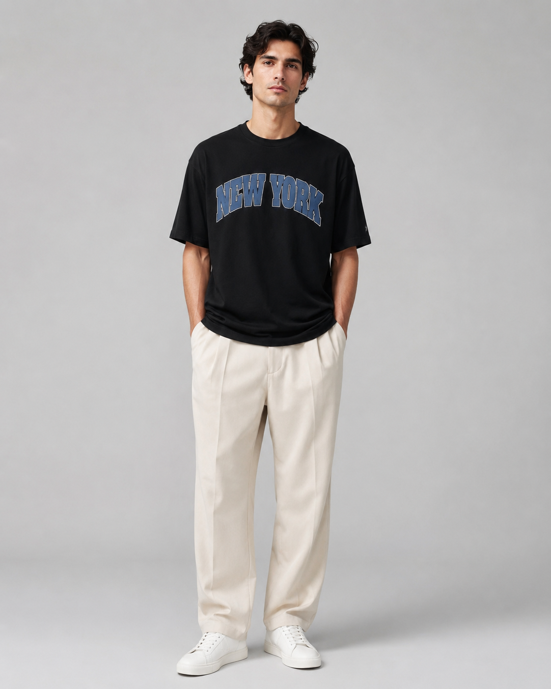 Naminal Graphic Casual T-Shirt (Oversize) - Black