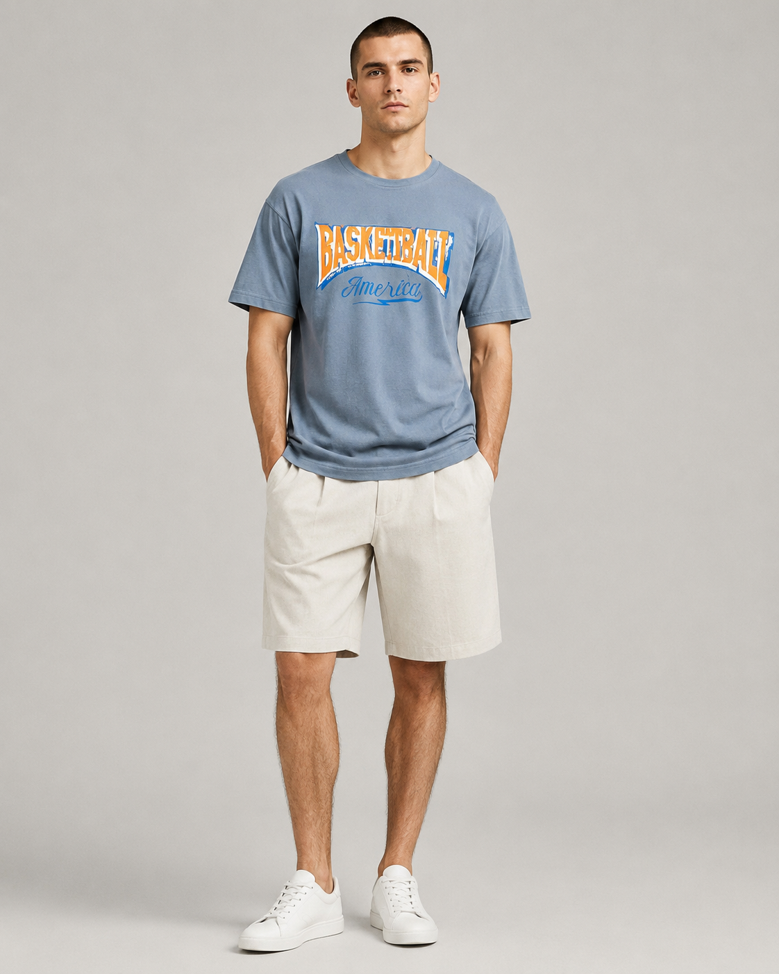 Naminal Graphic Casual T-Shirt (Oversize) - D.Grey