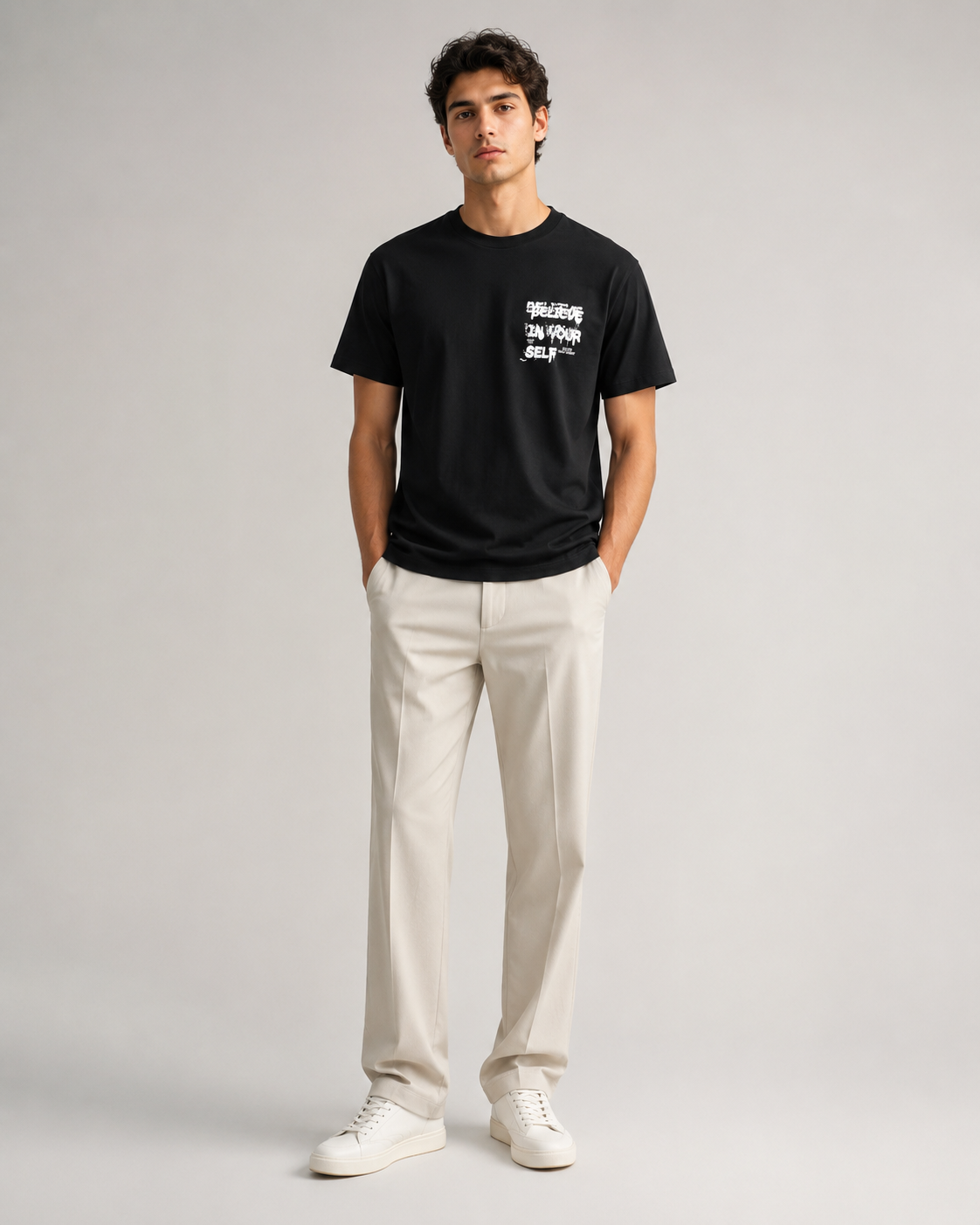Naminal Graphic Casual T-Shirt (Oversize) - Black