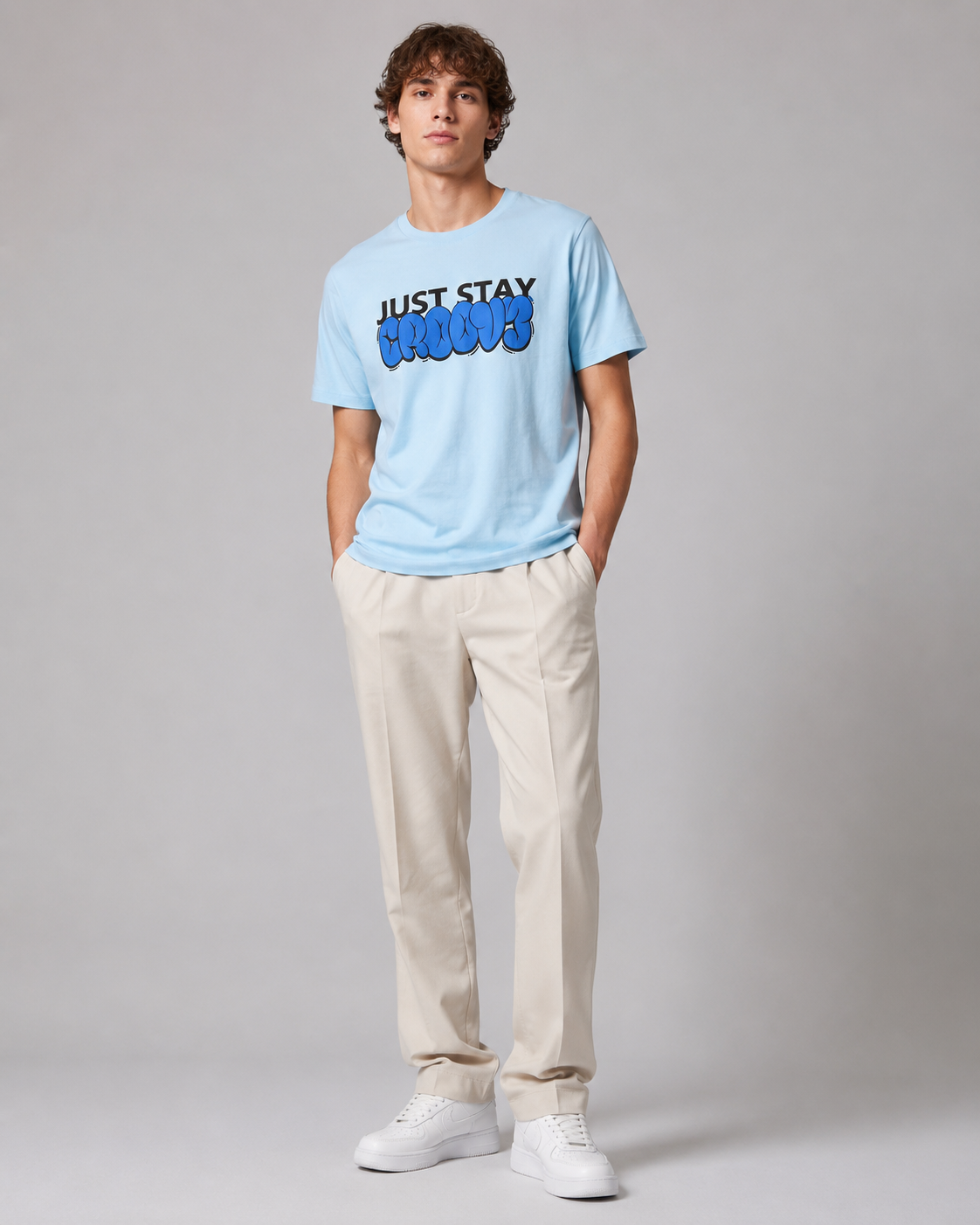 Naminal Graphic Casual T-Shirt (Oversize) - SkyBlue