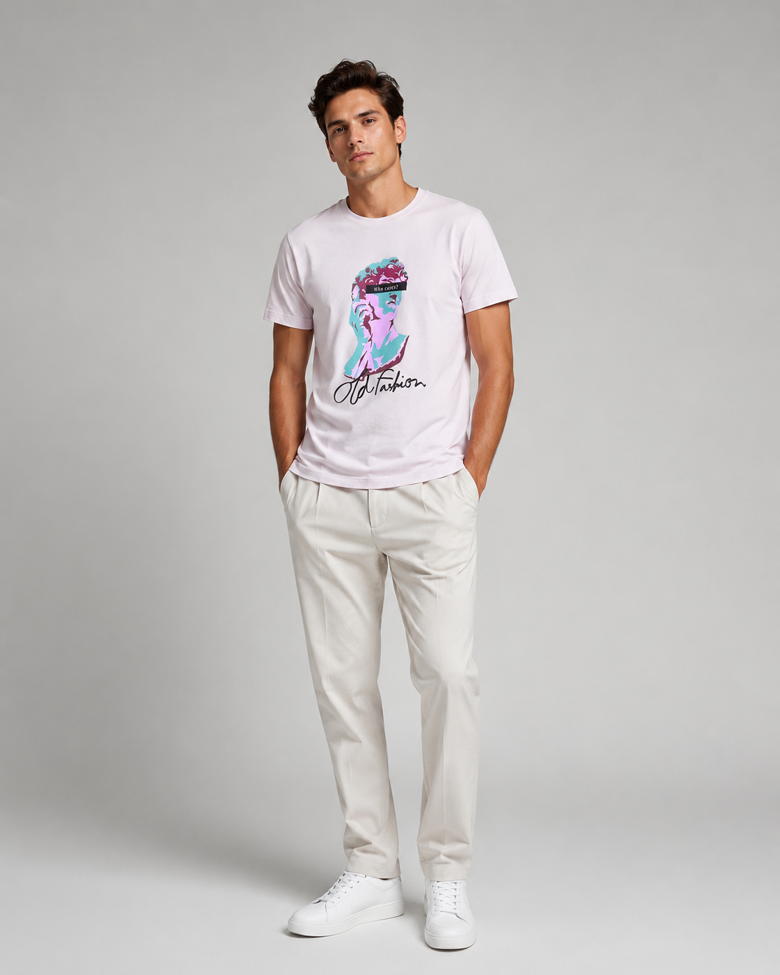 Naminal Graphic Casual T-Shirt (Oversize) - Lavender