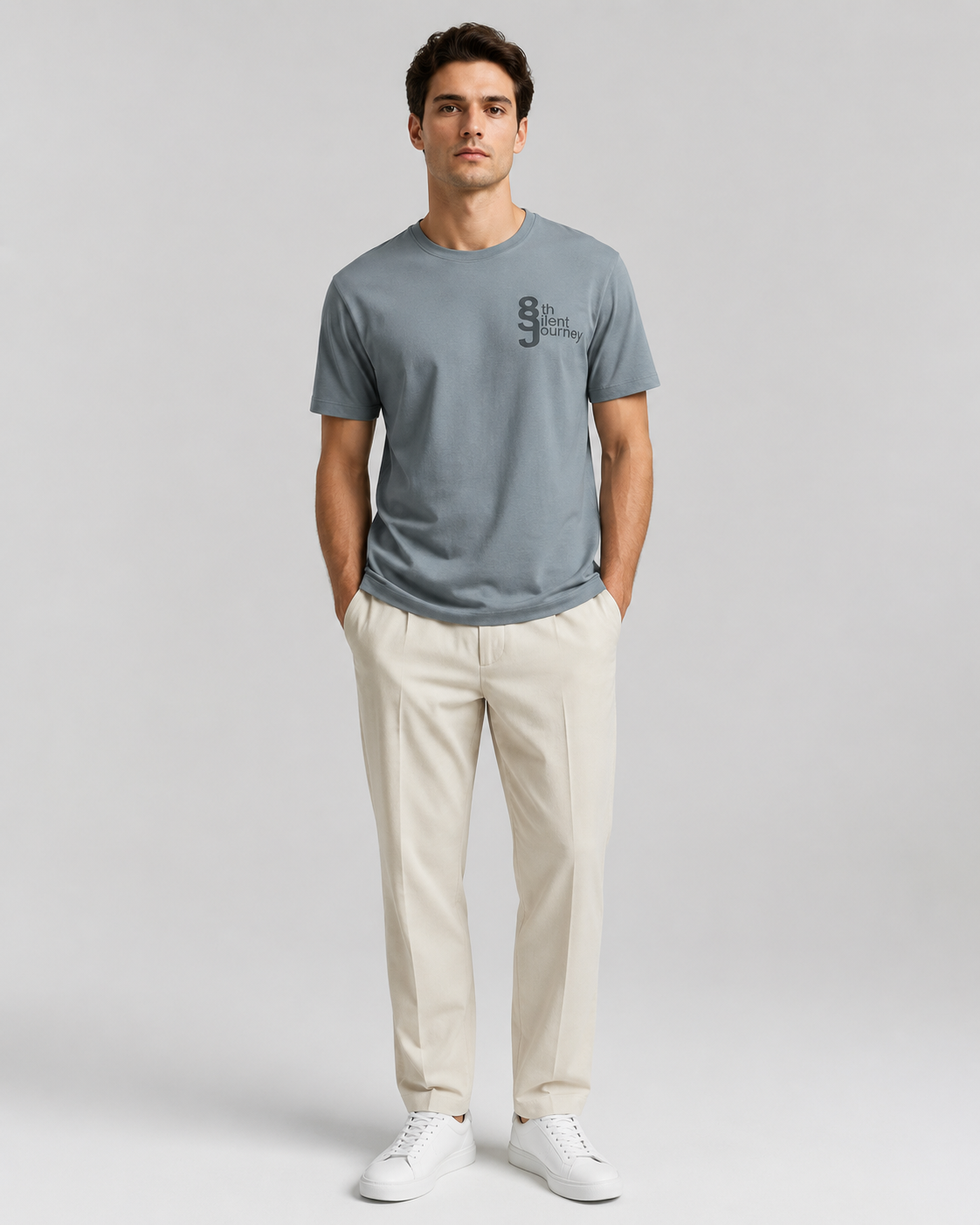 Naminal Graphic Casual T-Shirt (Regular) - Grey