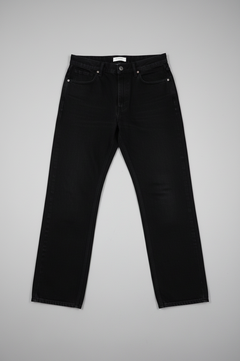 Naminal Denim Casual Pants (Straight) - D.Black