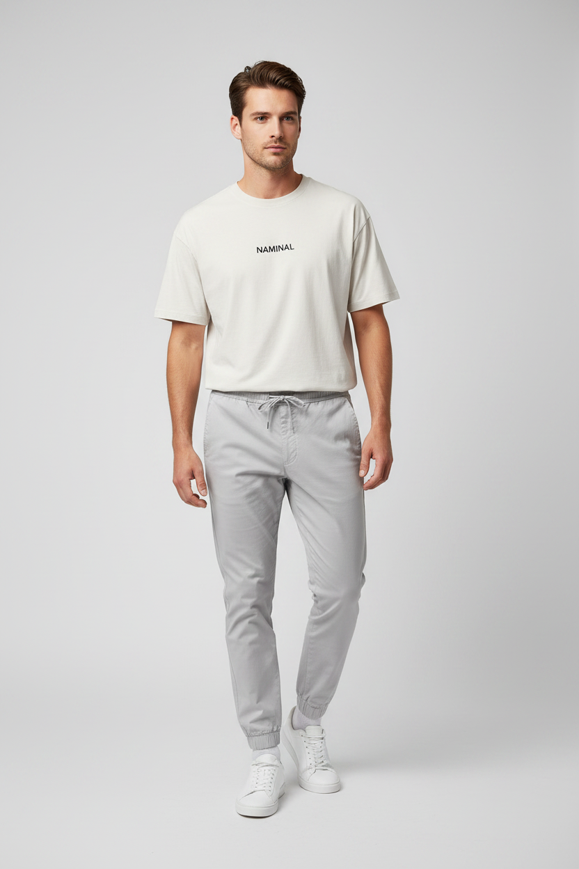 Naminal Basic Casual SweatPants (Relax) - Silver