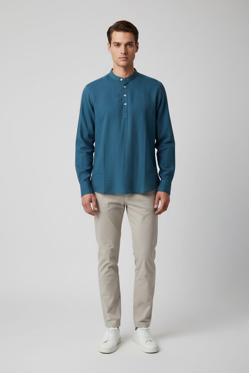 Naminal Basic Casual Shirt (Regular) - Indigo