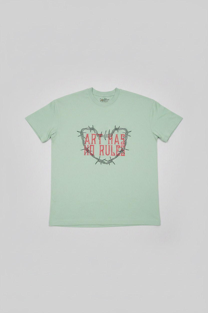Naminal Graphic Casual T-Shirt (Oversize) - Mint