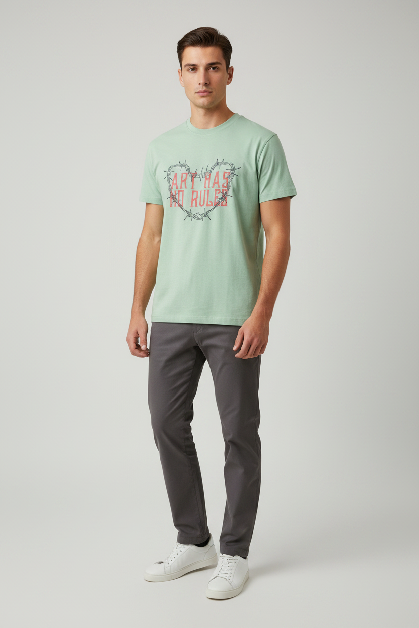 Naminal Graphic Casual T-Shirt (Oversize) - Mint