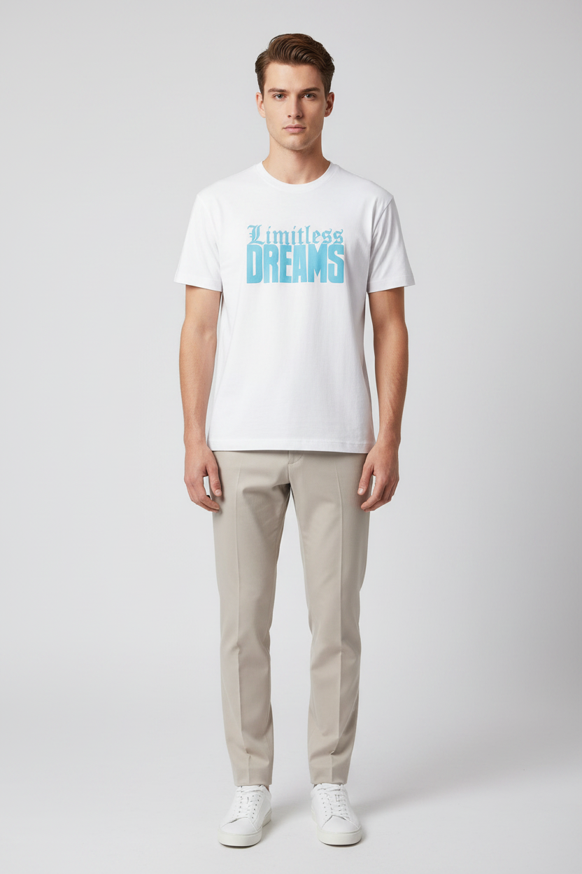 Naminal Print Casual T-Shirt (Oversize) - White