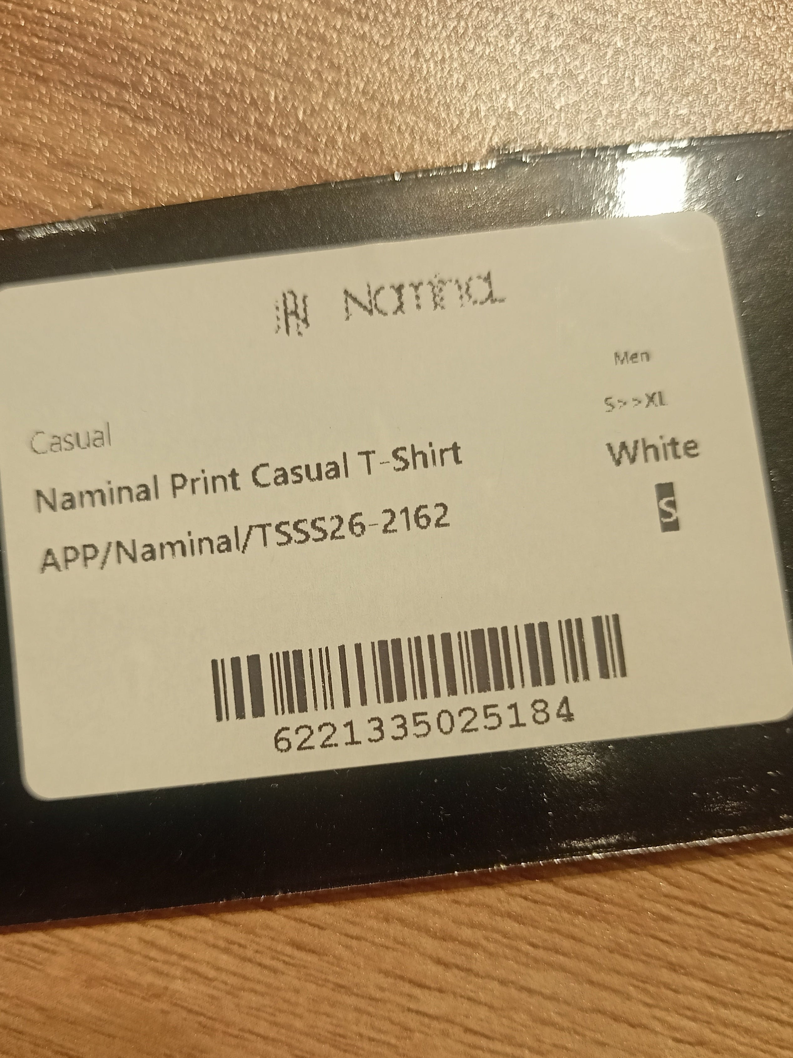 Naminal Print Casual T-Shirt (Oversize) - White