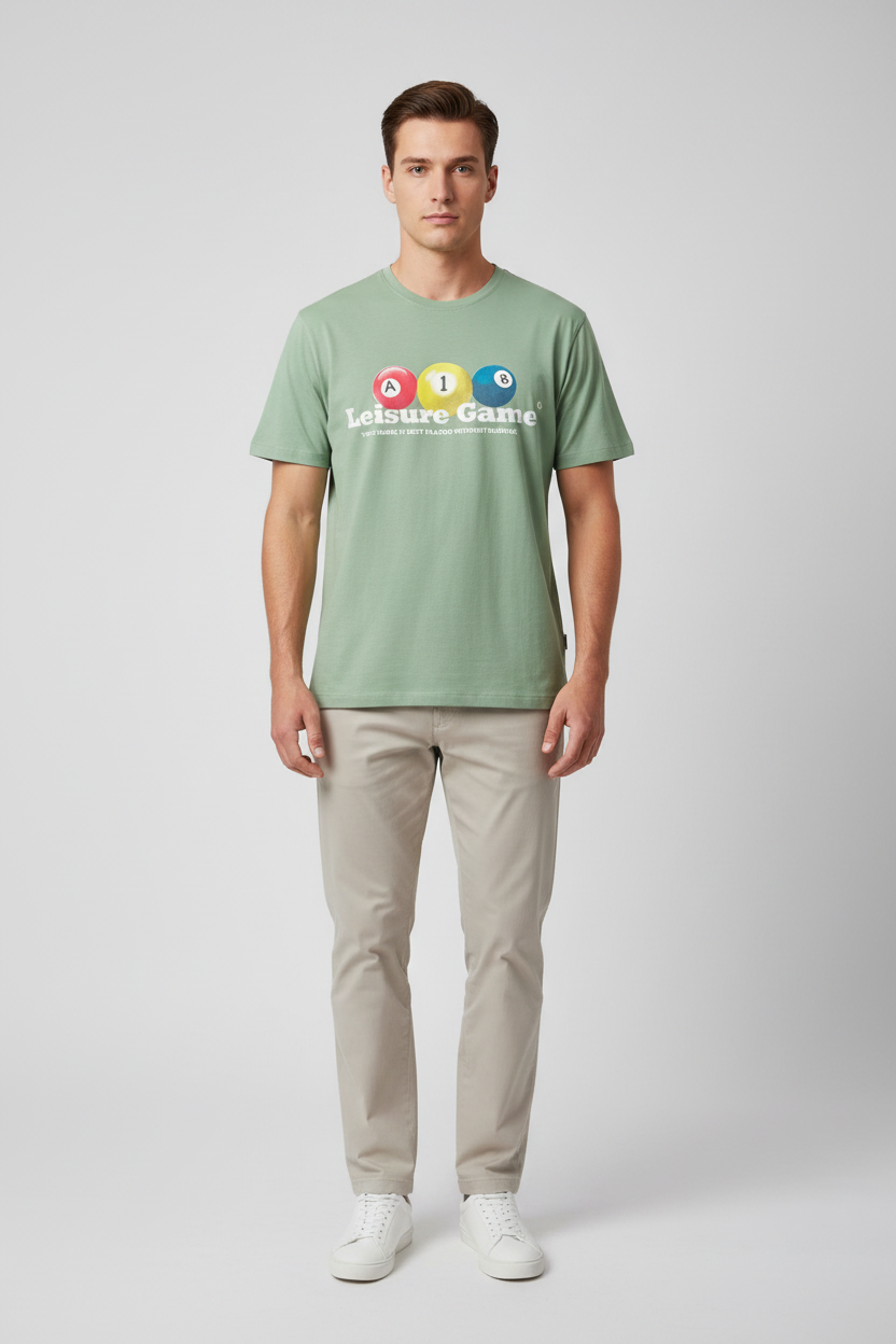 Naminal Graphic Casual T-Shirt (Regular) - Mint