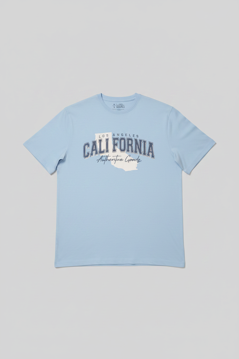 Naminal Graphic R.Neck T-Shirt (Regular) - L.Blue