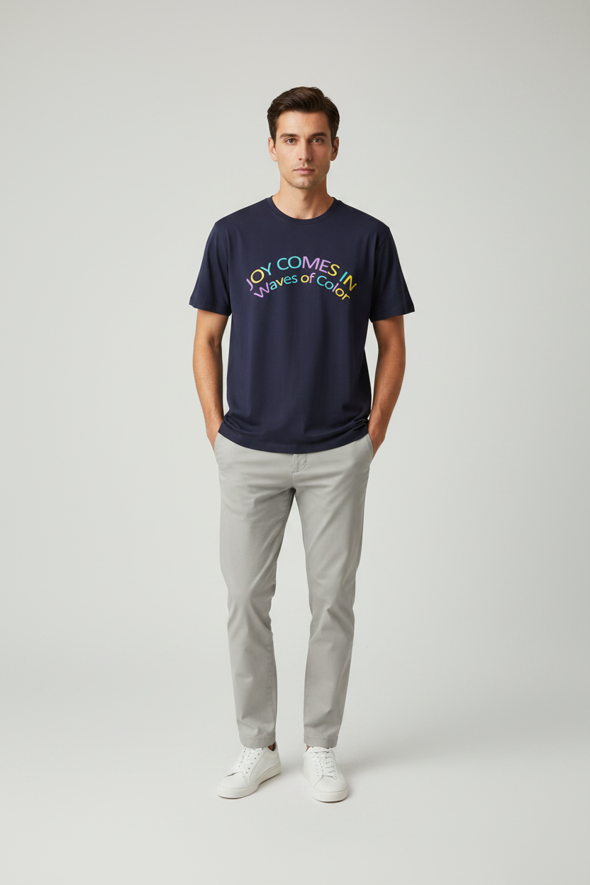 Naminal Graphic R.Neck T-Shirt (Regular) - Navy