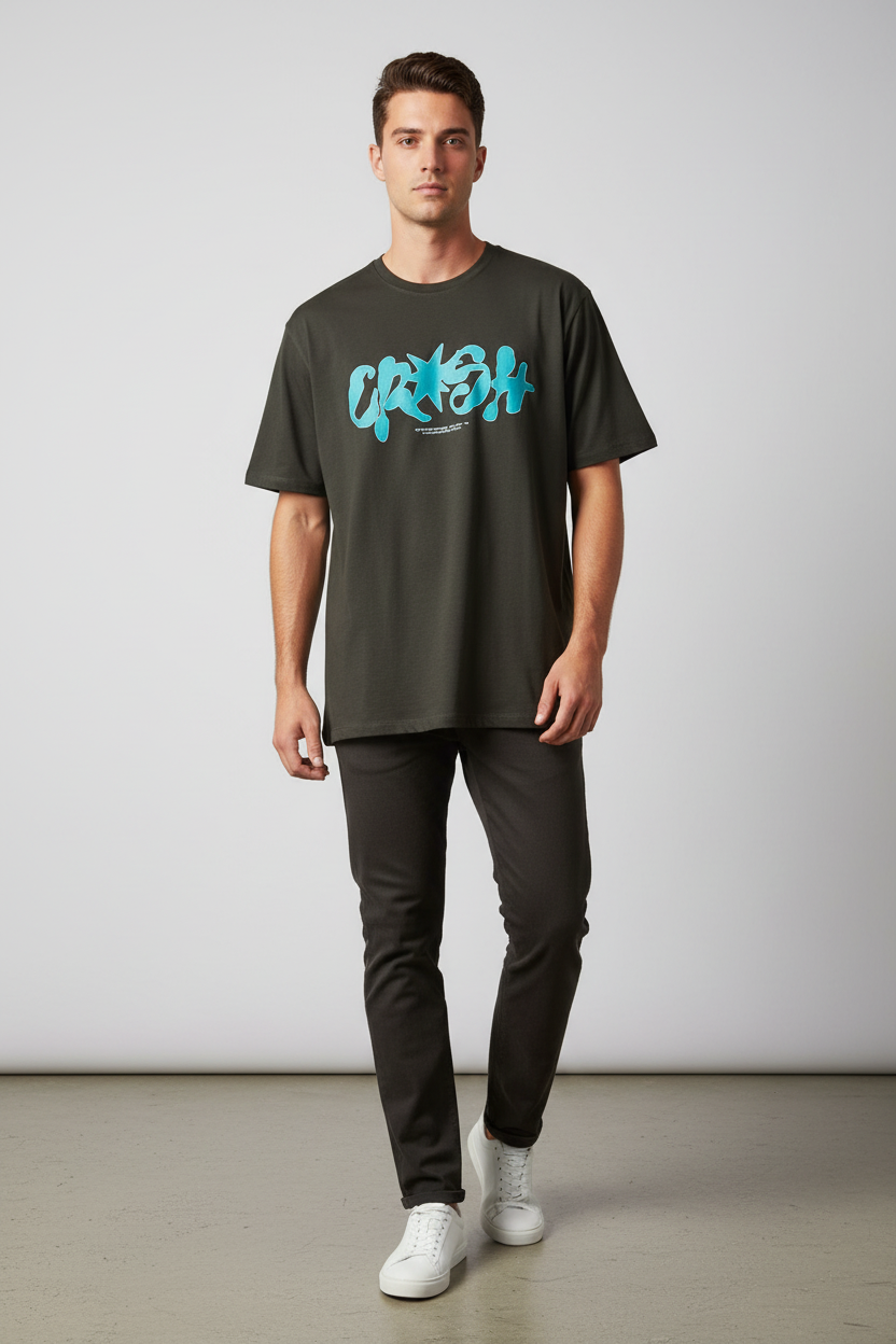 Naminal Graphic Casual T-Shirt (Regular) - Black