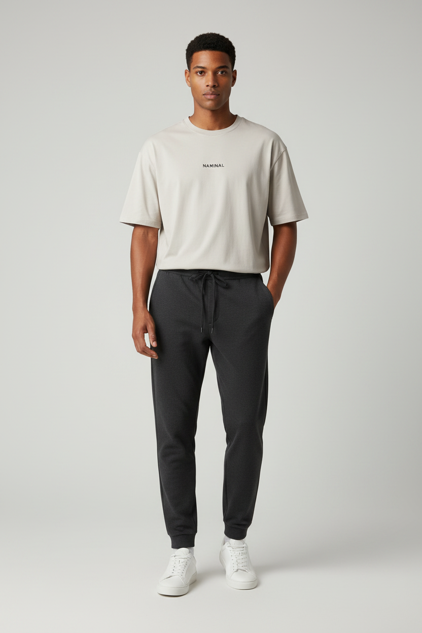 Naminal Basic Classic Pants (Wide Leg) - Charcoal