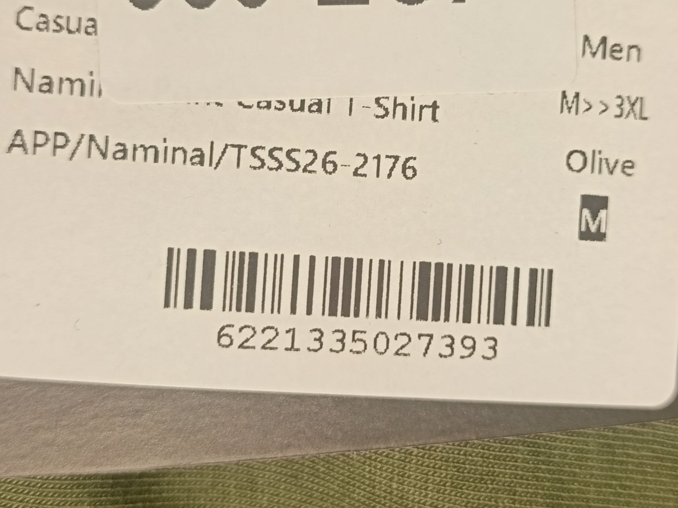 Naminal Print Casual T-Shirt (Regular) - Olive