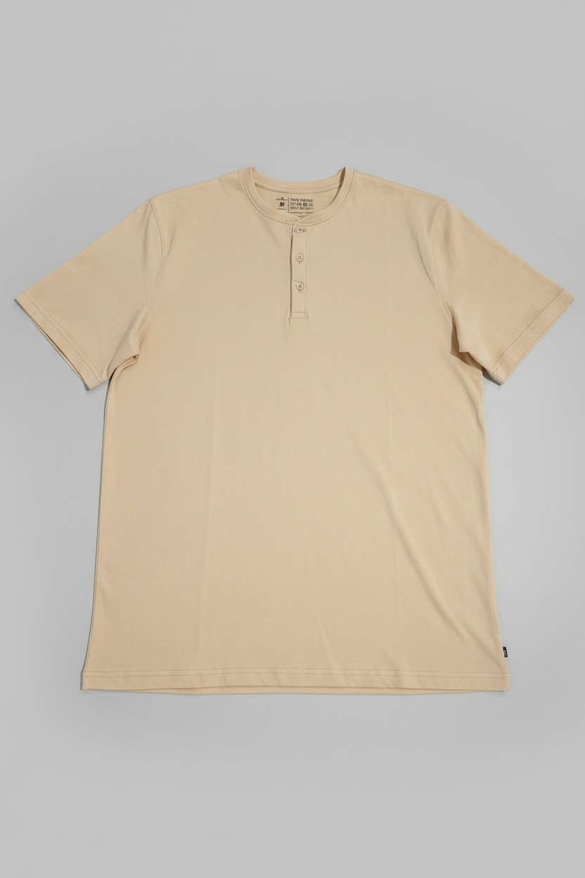 Naminal Print R.Neck T-Shirt (Regular) - Beige