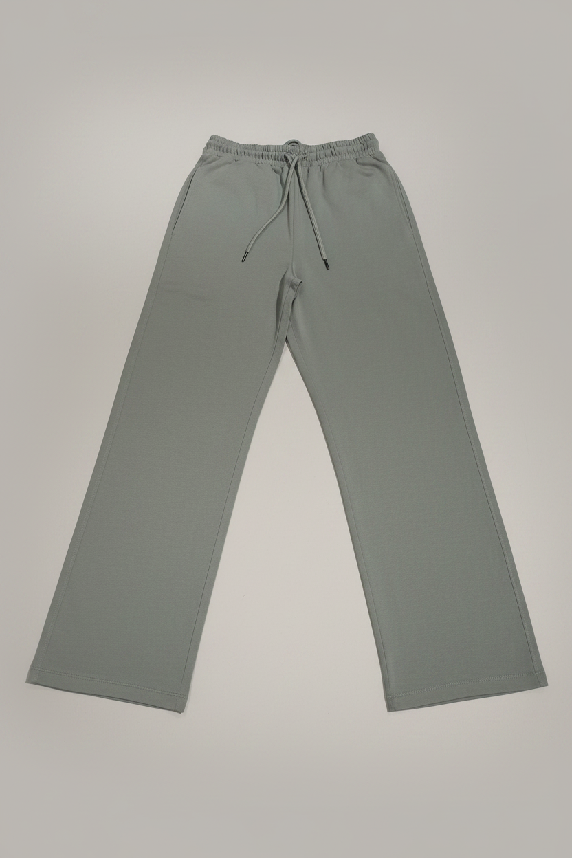 Naminal Basic Casual Pants (Wide Leg) - Grey