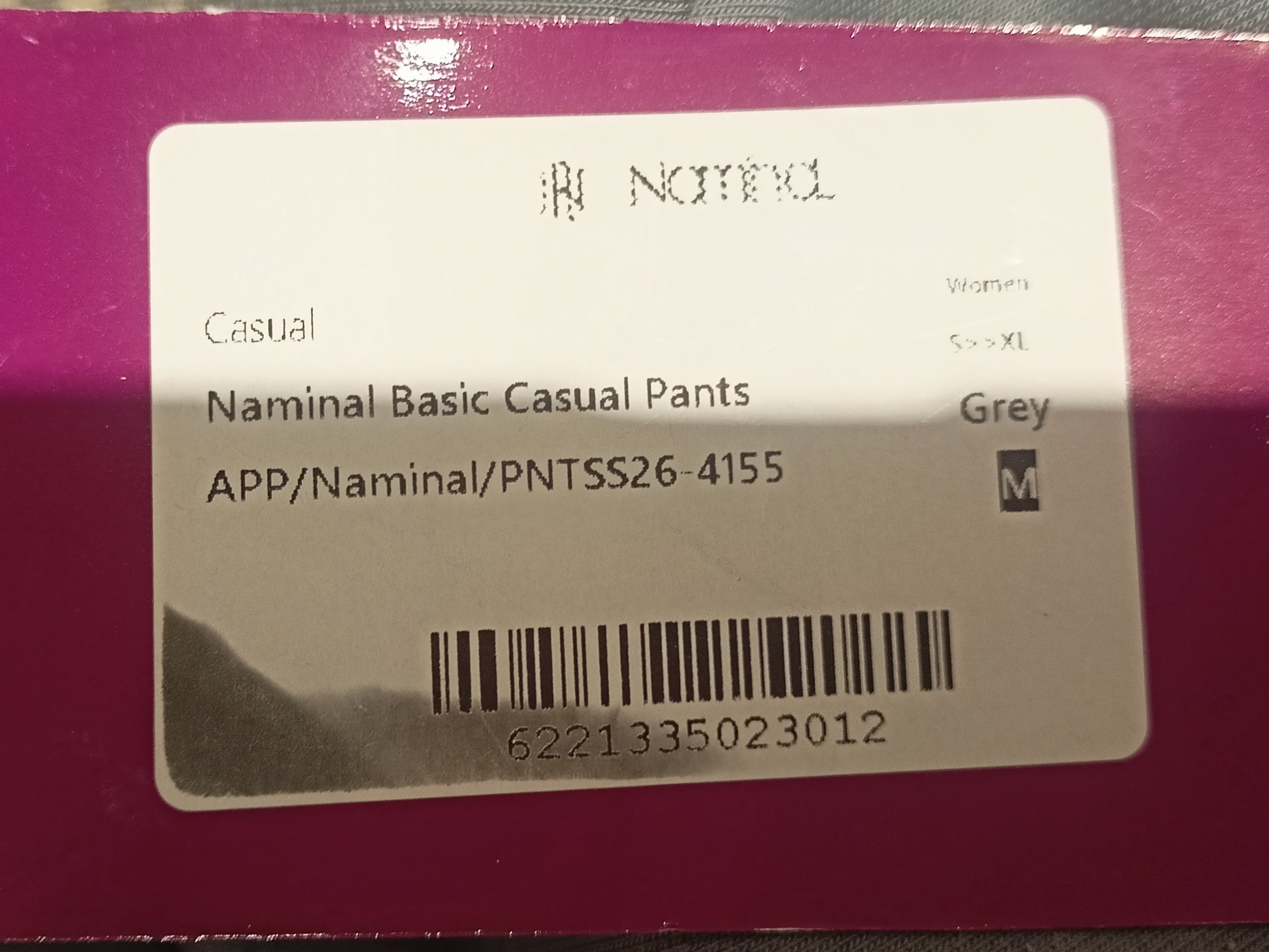 Naminal Basic Casual Pants (Wide Leg) - Grey