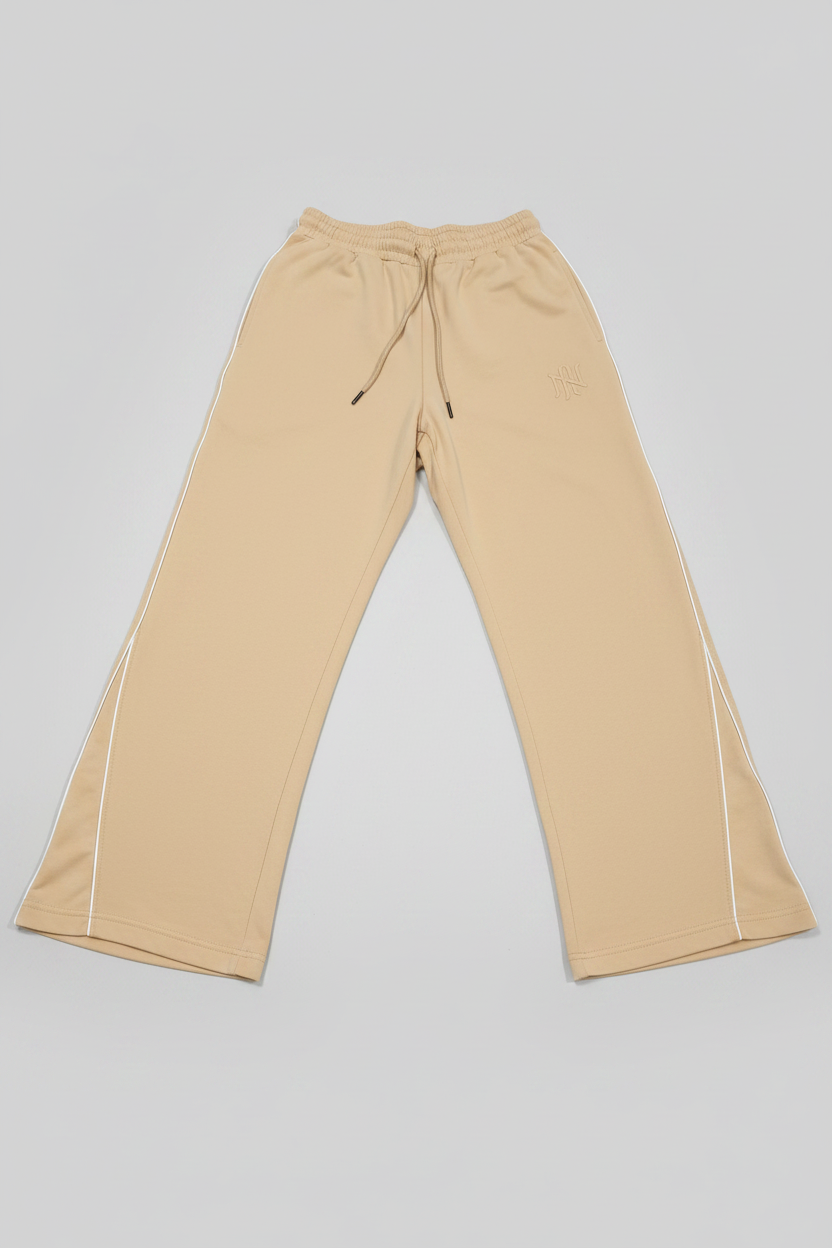Naminal Basic Casual Pants (Wide Leg) - Beige