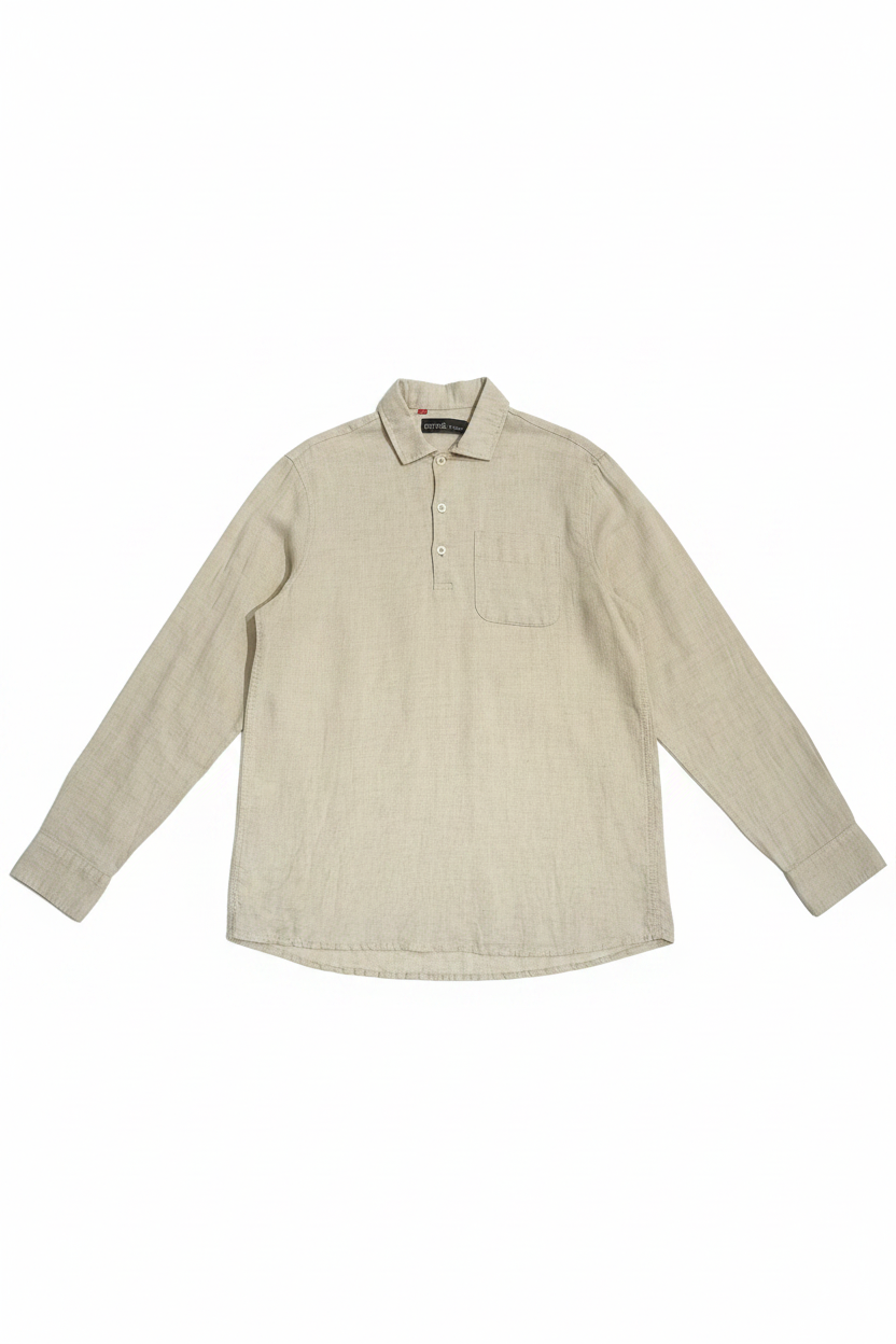 Naminal Basic Casual Shirt (Regular) - Beige