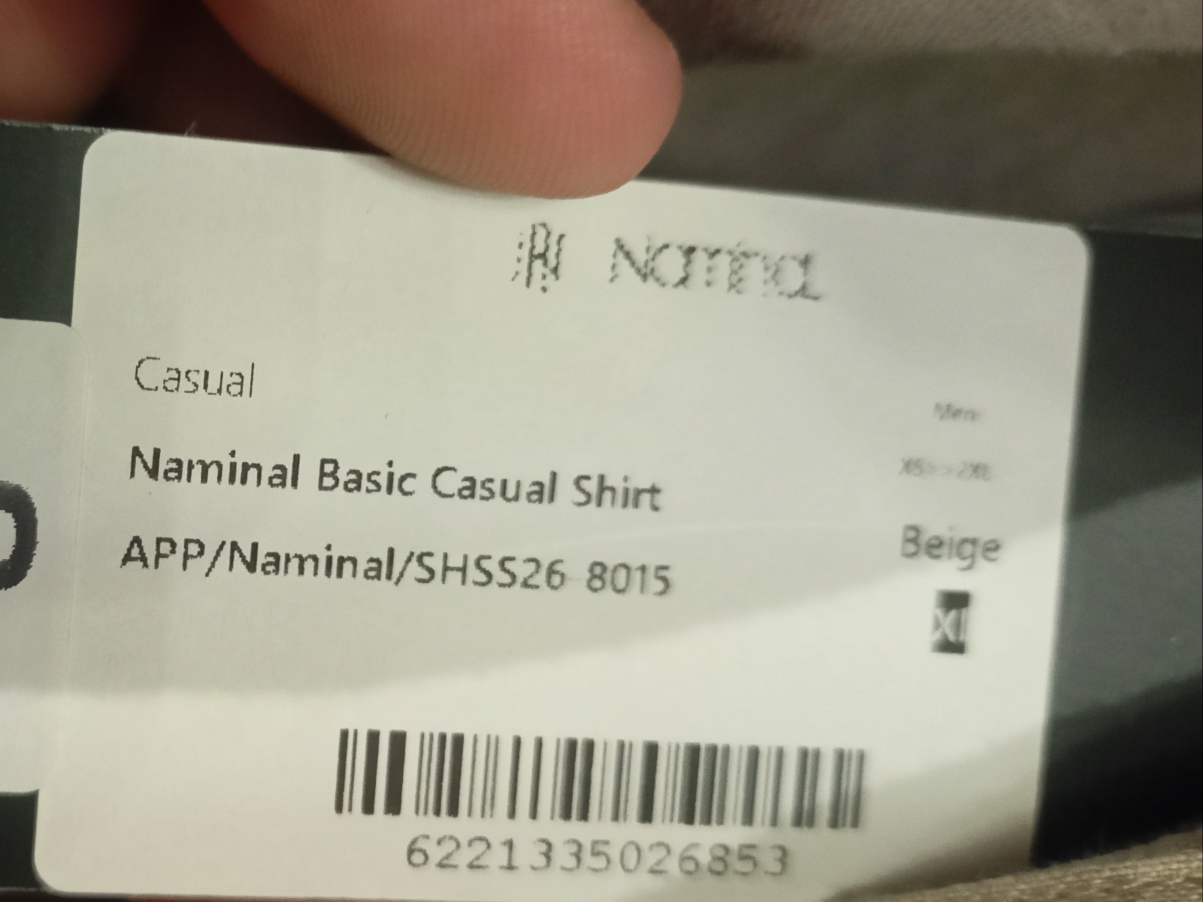 Naminal Basic Casual Shirt (Regular) - Beige