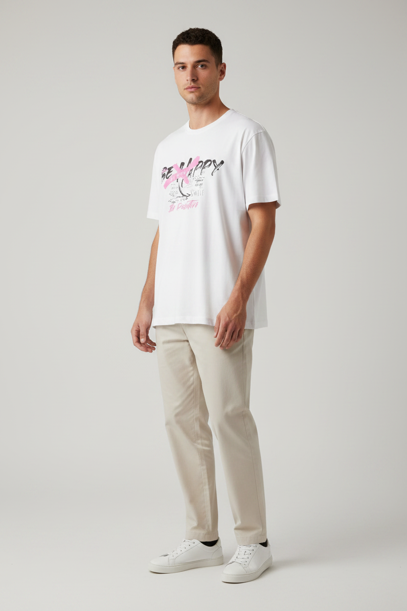 Naminal Graphic R.Neck T-Shirt (Regular) - White