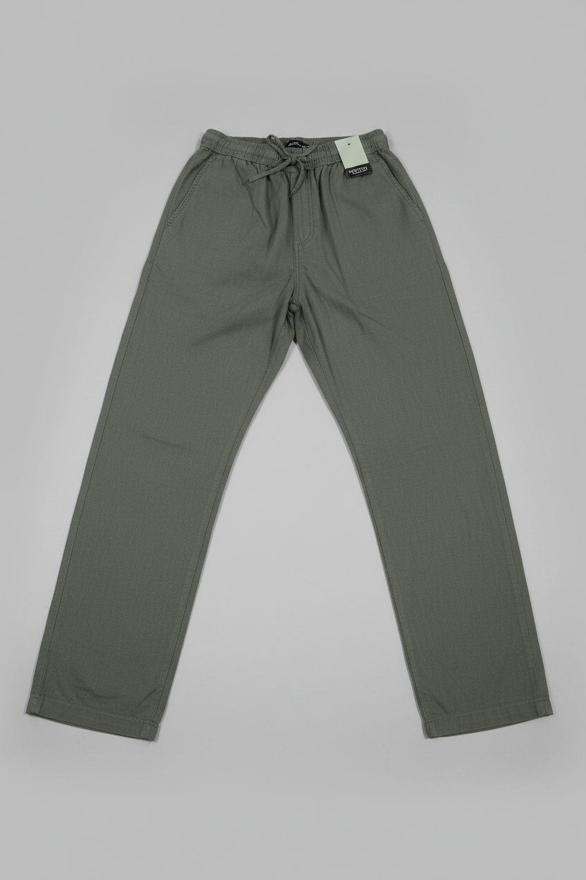 Naminal Basic Casual Pants (Regular) - Olive