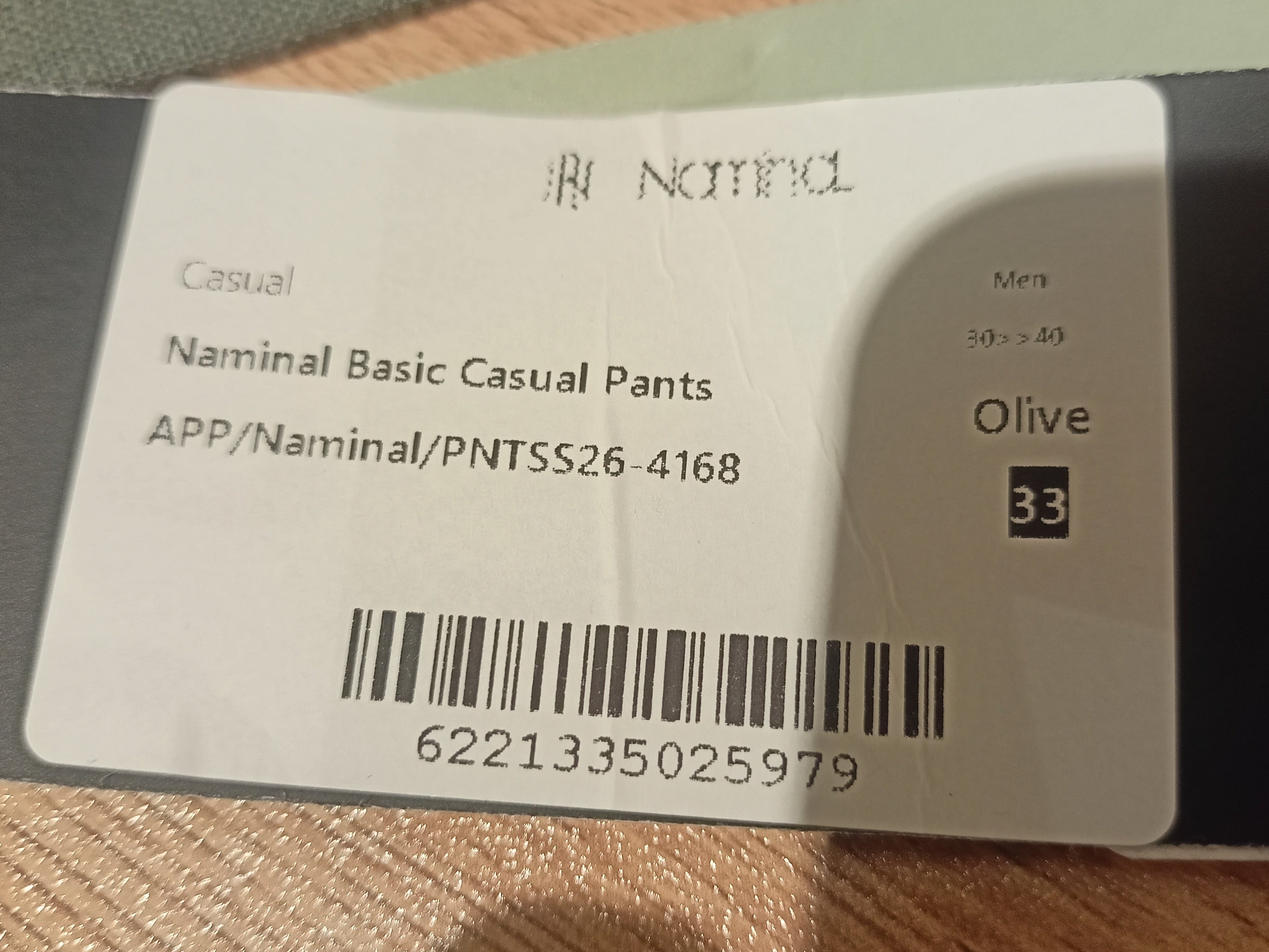 Naminal Basic Casual Pants (Regular) - Olive