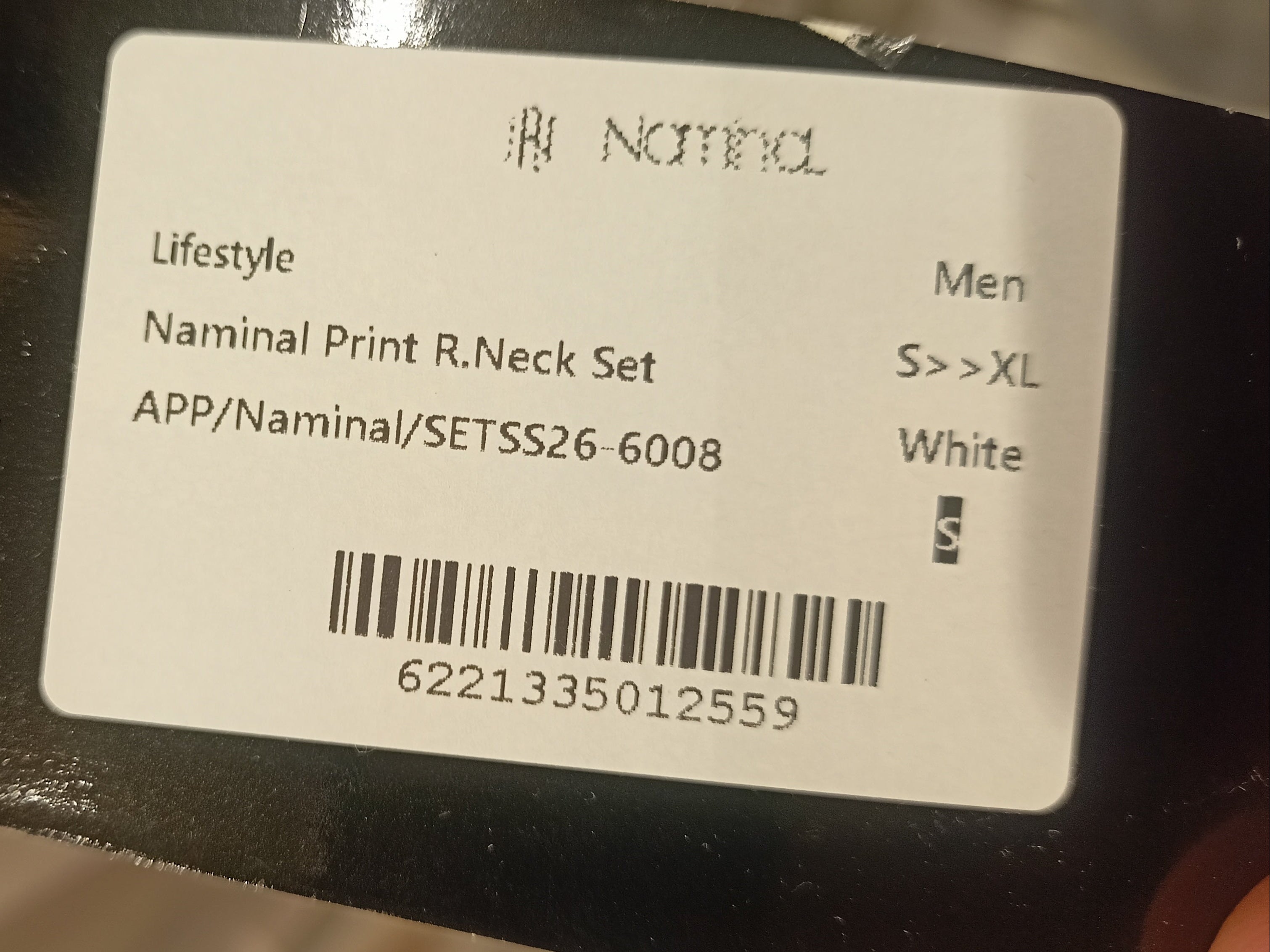 Naminal Print R.Neck Set (Oversize) - White