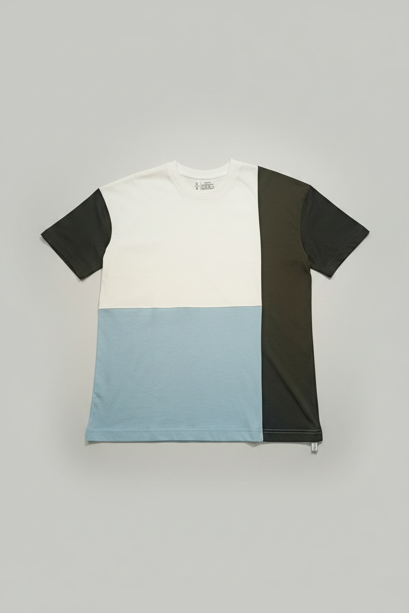 Naminal Crow R.Neck T-Shirt (Oversize) - White*Navy*L.Blue