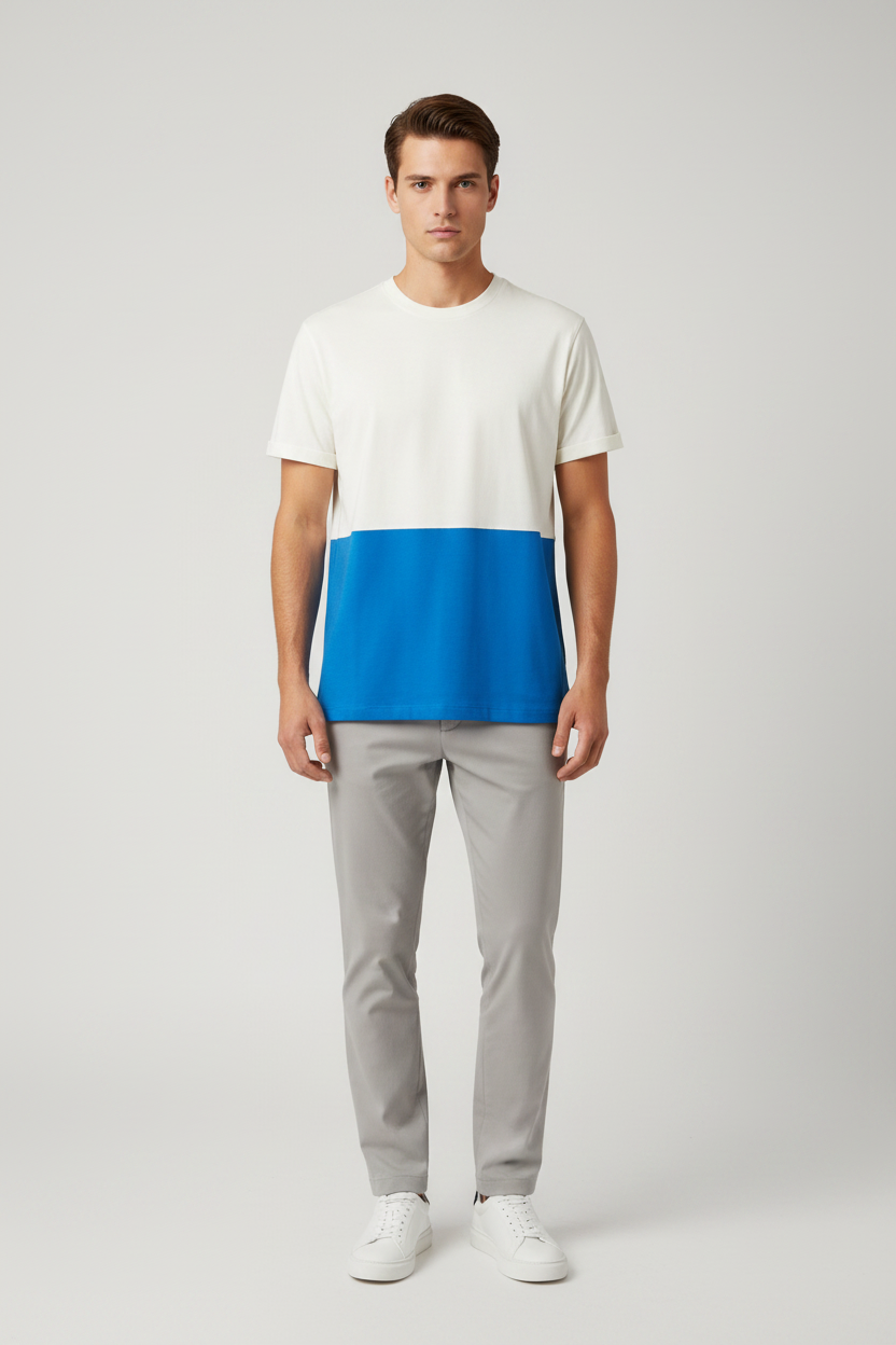 Naminal Crow R.Neck T-Shirt (Regular) - White*Olive