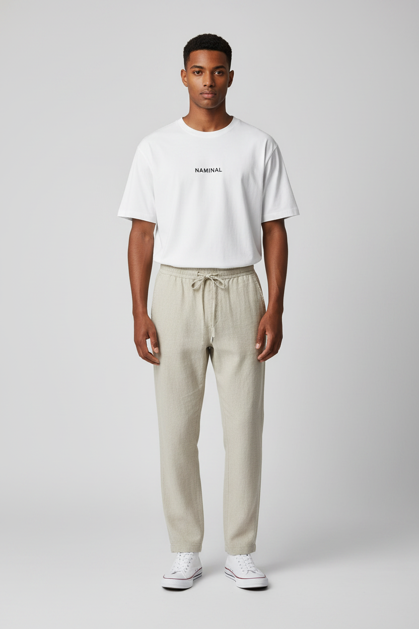 Naminal Basic Casual Pants (Regular) - Beige