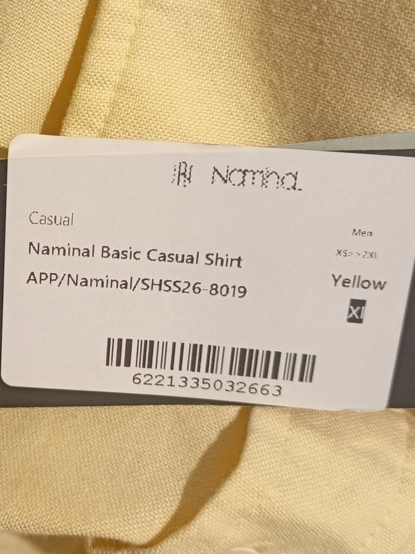 Naminal Basic Casual Shirt (Regular) - Yellow