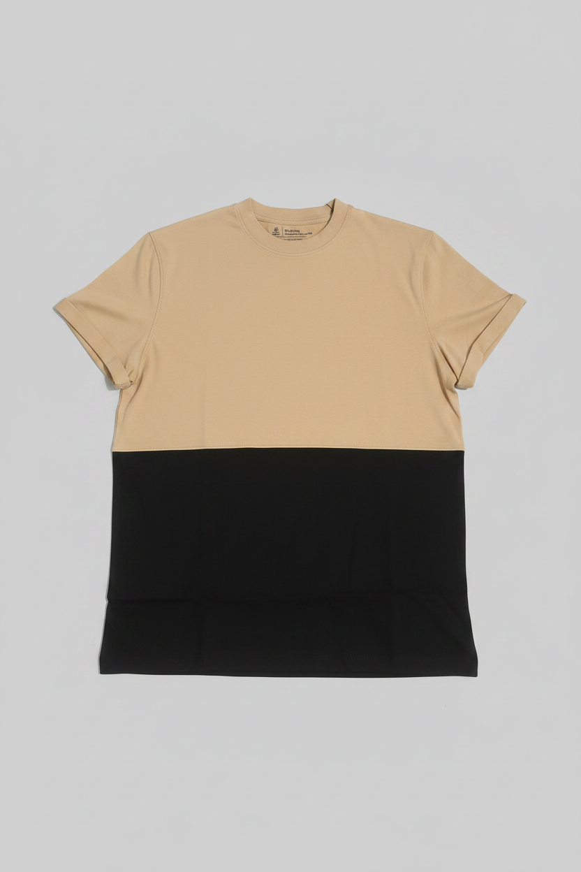 Naminal Crow R.Neck T-Shirt (Regular) - Beige*Black