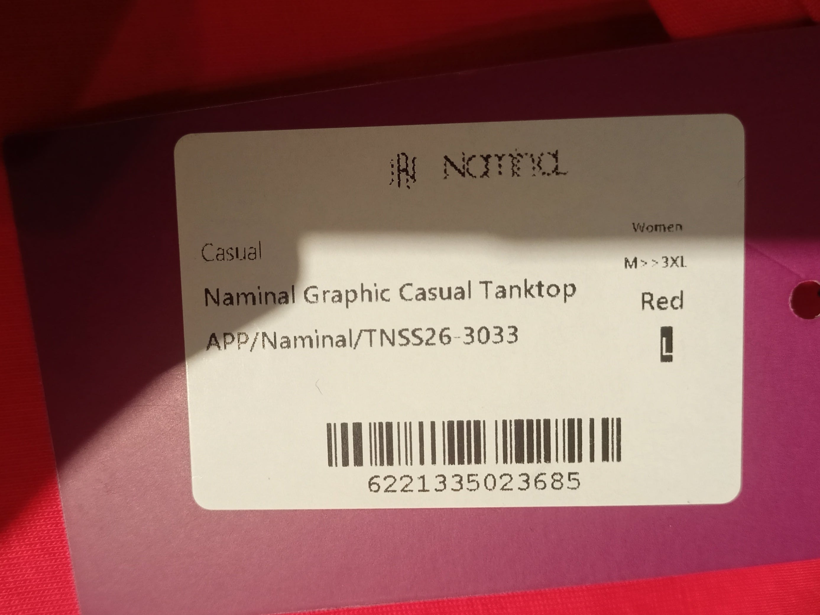 Naminal Graphic Casual Tanktop (Regular) - Red