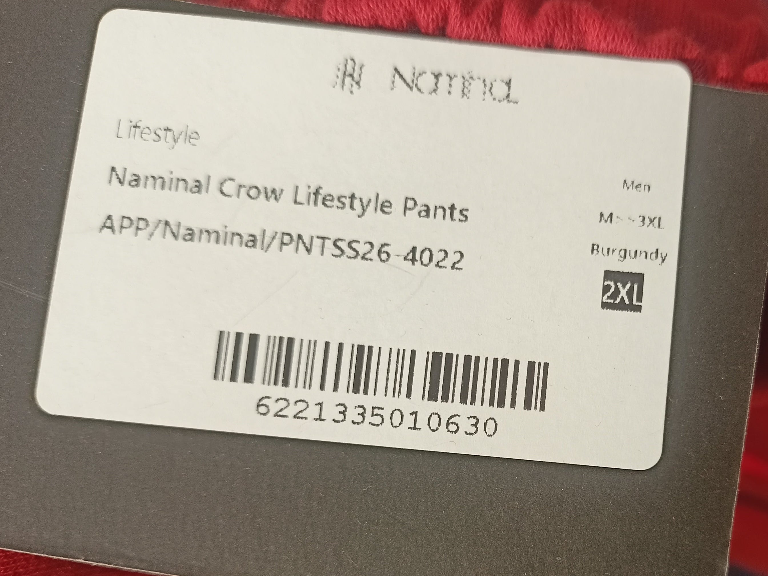 Naminal Crow Lifestyle Pants (Regular) - Burgundy