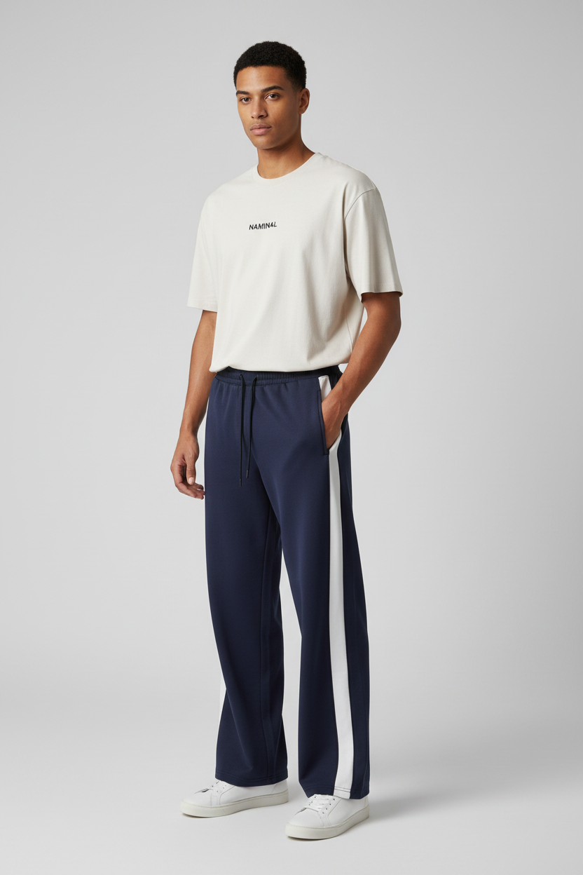 Naminal Crow Lifestyle Pants (Oversize) - Nevy*White