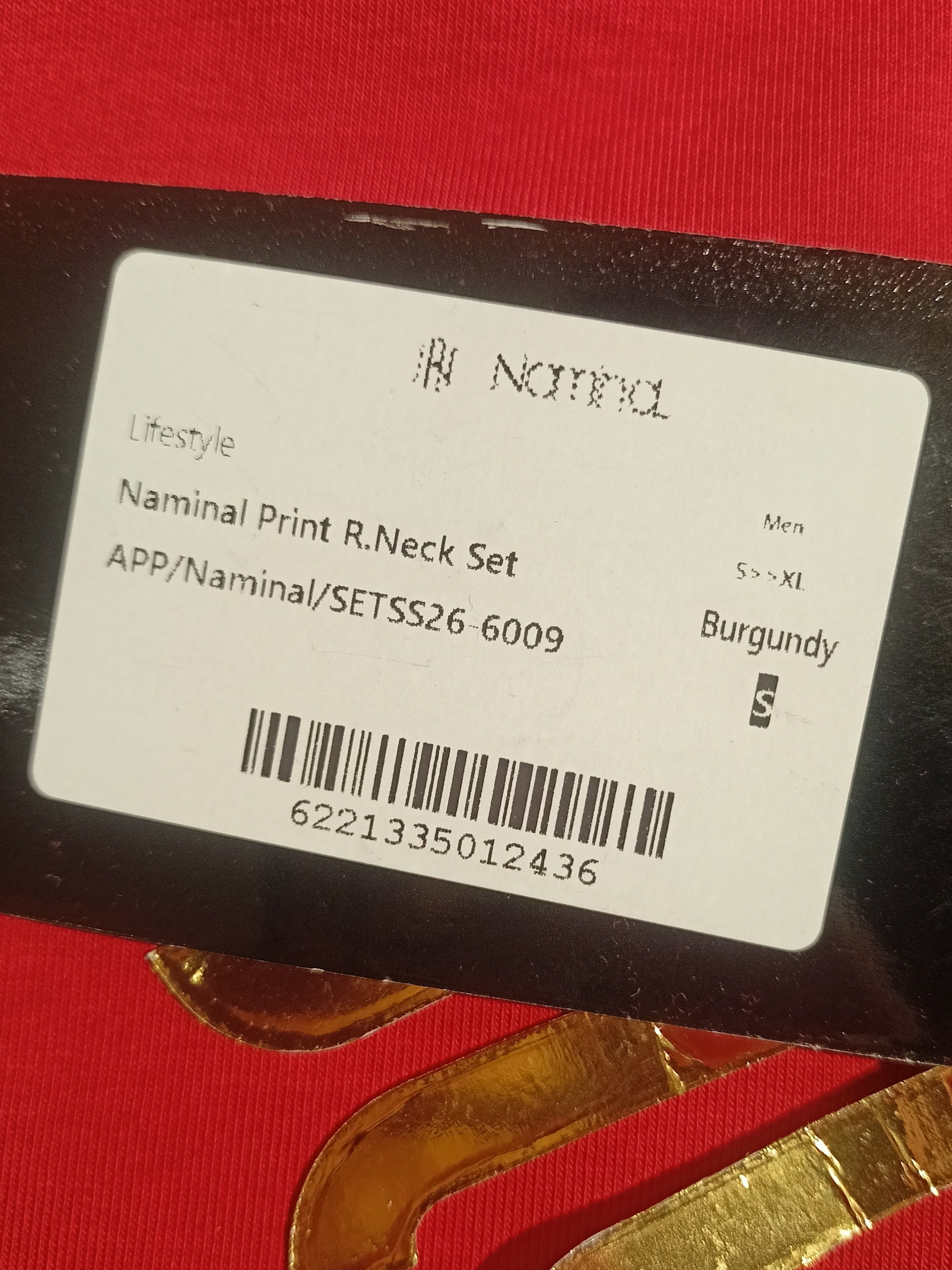 Naminal Print R.Neck Set (Oversize) - RED