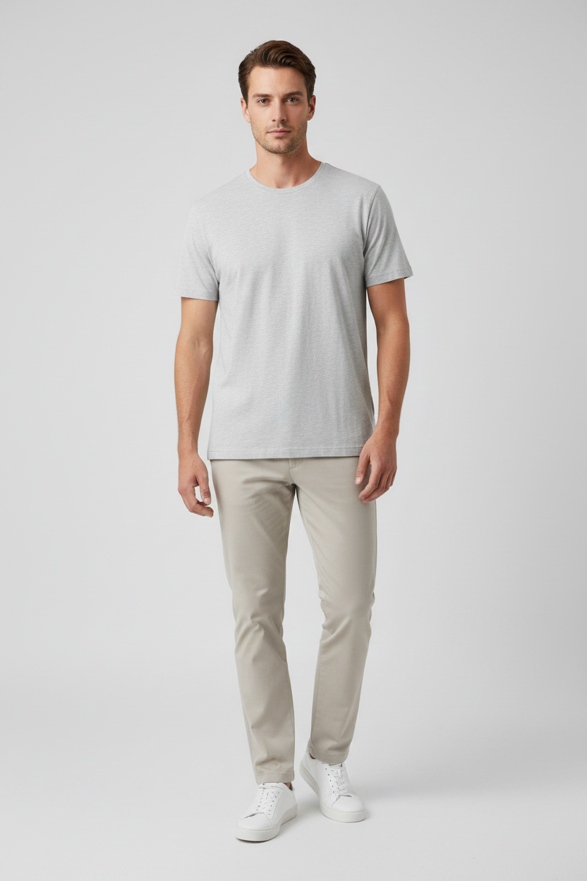 Naminal Basic R.Neck T-Shirt (Slim) - L.Grey