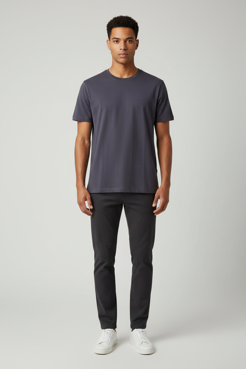 Naminal Basic R.Neck T-Shirt (Slim) - Navy