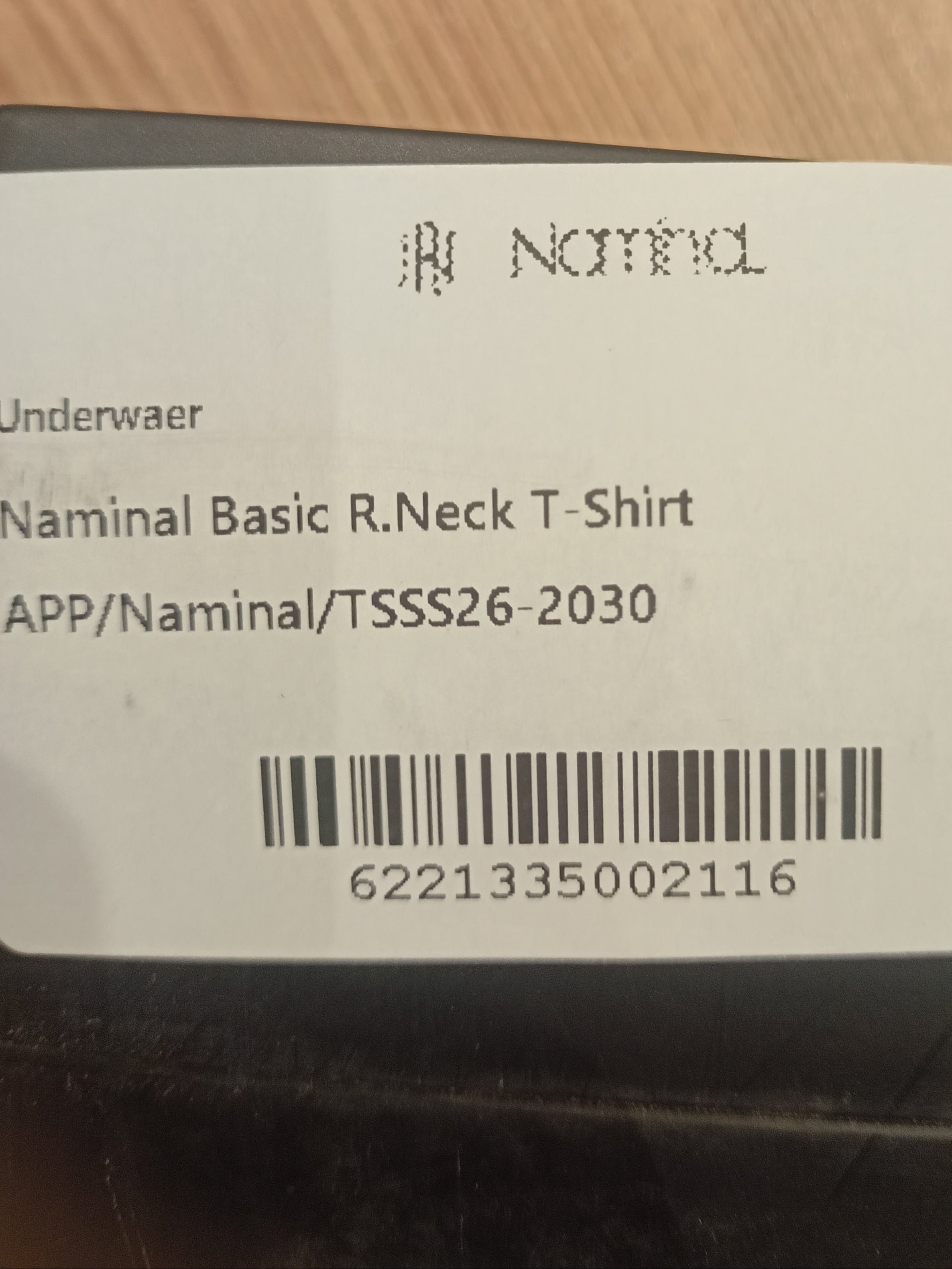 Naminal Basic R.Neck T-Shirt (Slim) - Black