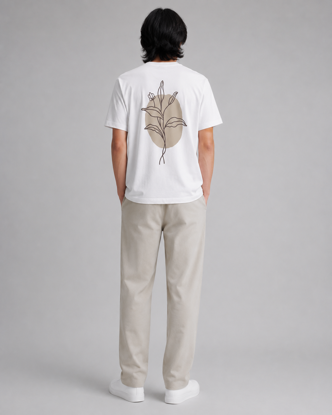Naminal Graphic Casual T-Shirt (Oversize) - White