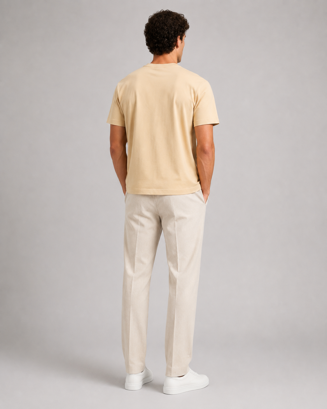 Naminal Graphic Casual T-Shirt (Oversize) - Beige