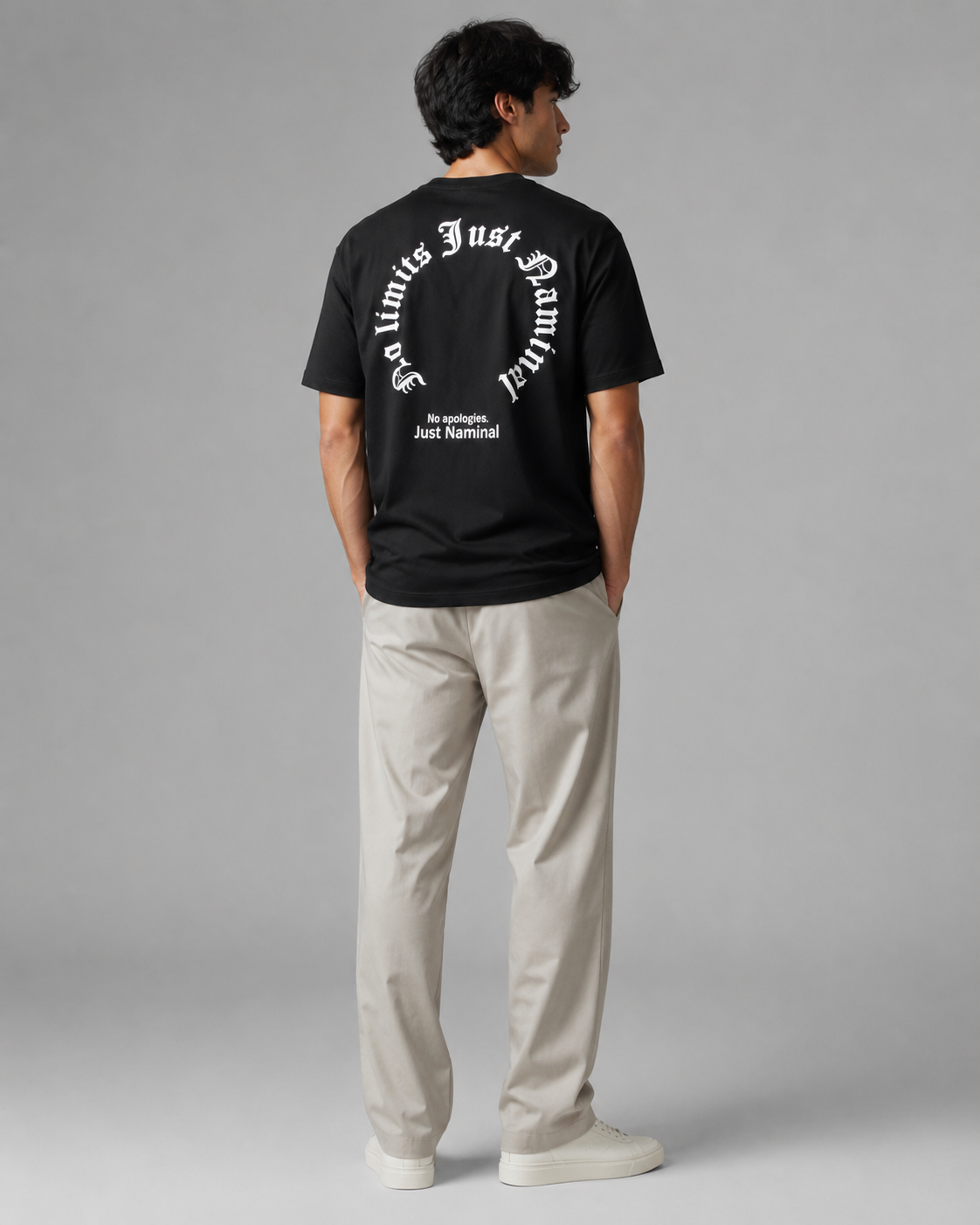 Naminal Graphic Casual T-Shirt (Oversize) - Black