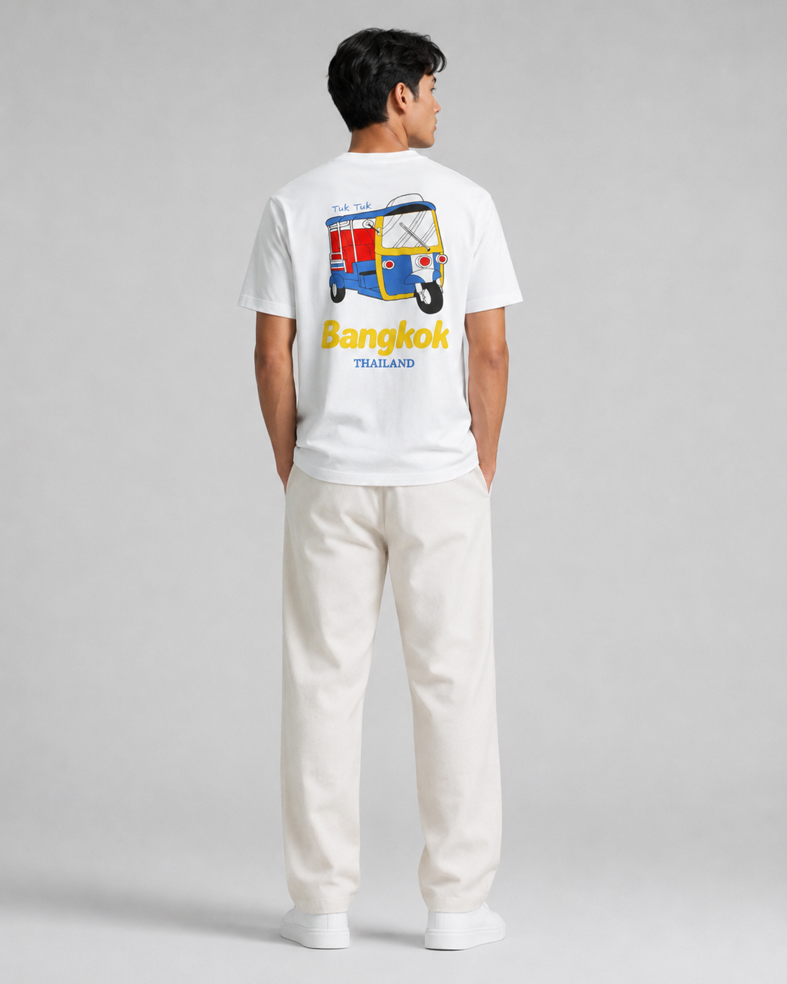 Naminal Graphic Casual T-Shirt (Oversize) - White