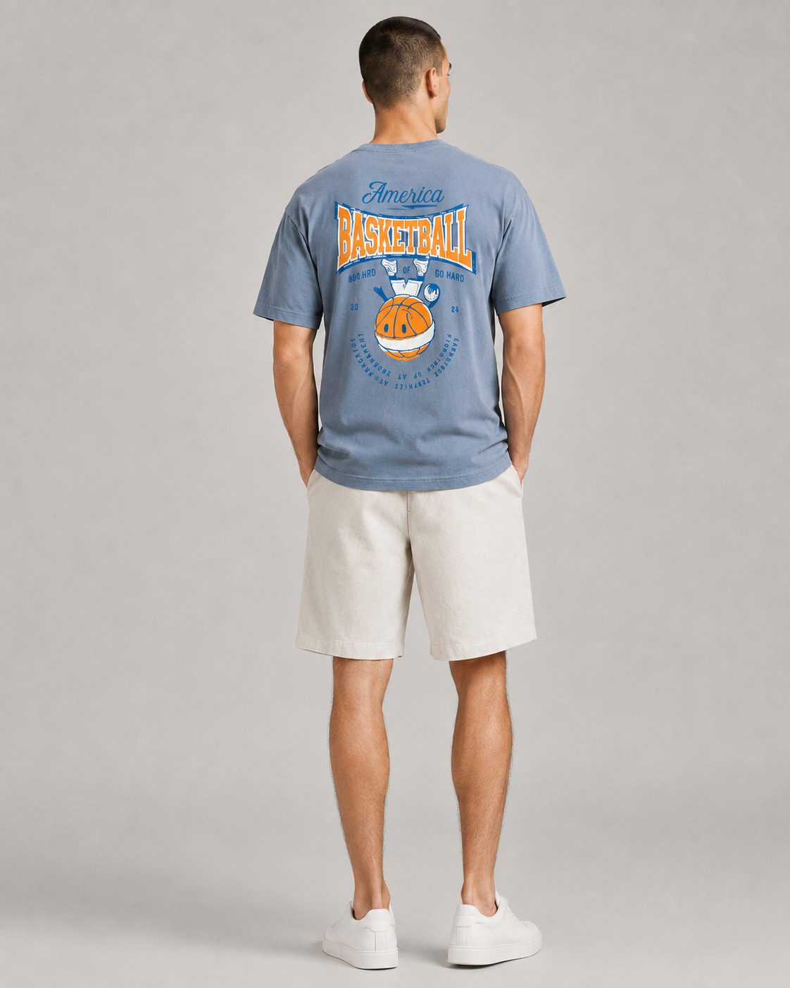 Naminal Graphic Casual T-Shirt (Oversize) - D.Grey