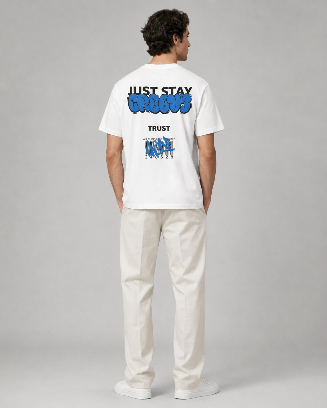 Naminal Graphic Casual T-Shirt (Oversize) - White