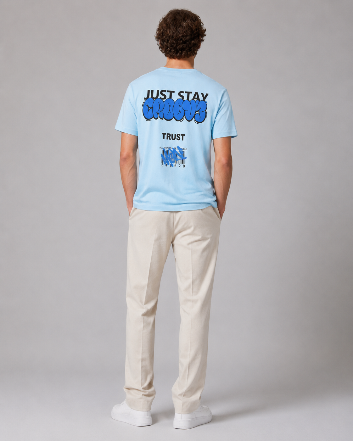 Naminal Graphic Casual T-Shirt (Oversize) - SkyBlue
