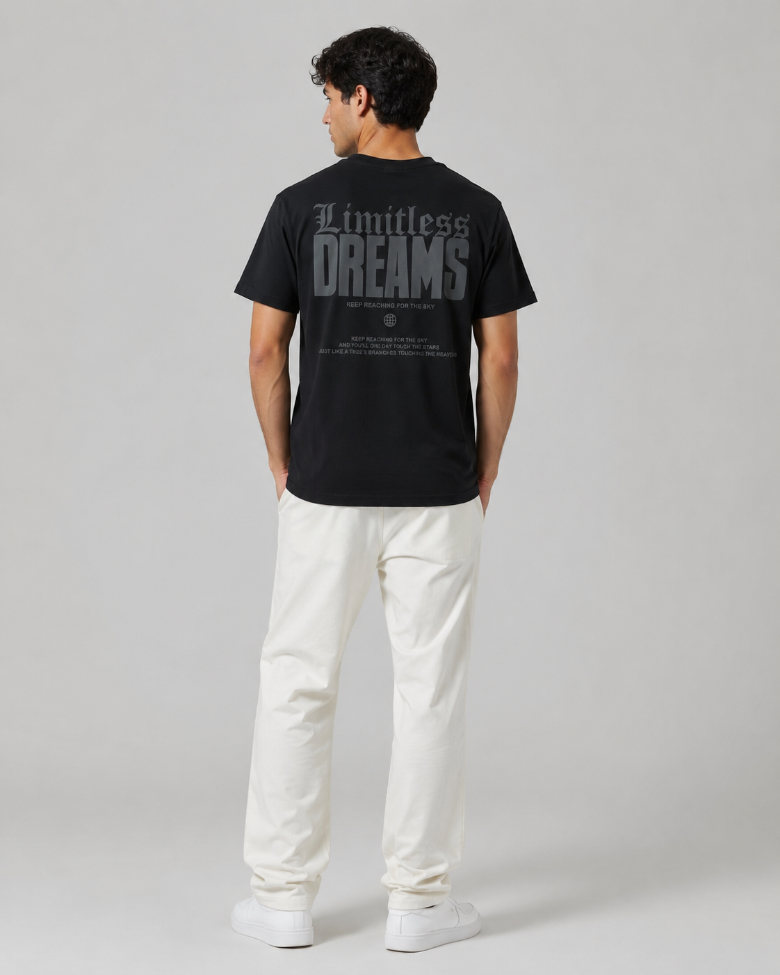 Naminal Print Casual T-Shirt (Oversize) - Black